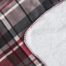 Плед Клетка серый-красный, флис