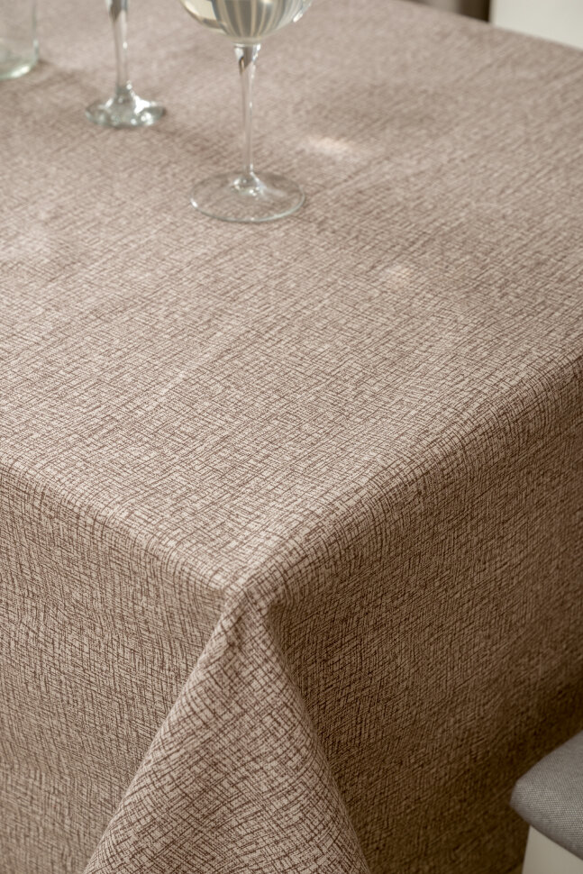 Скатерть Льняное полотно капучино