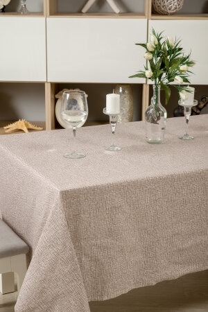 Скатерть Льняное полотно капучино