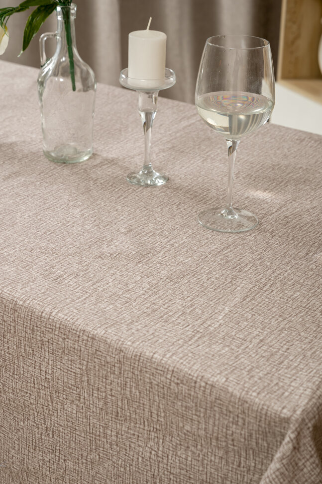 Скатерть Льняное полотно капучино