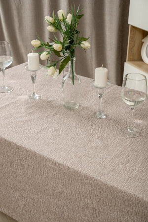 Скатерть Льняное полотно капучино