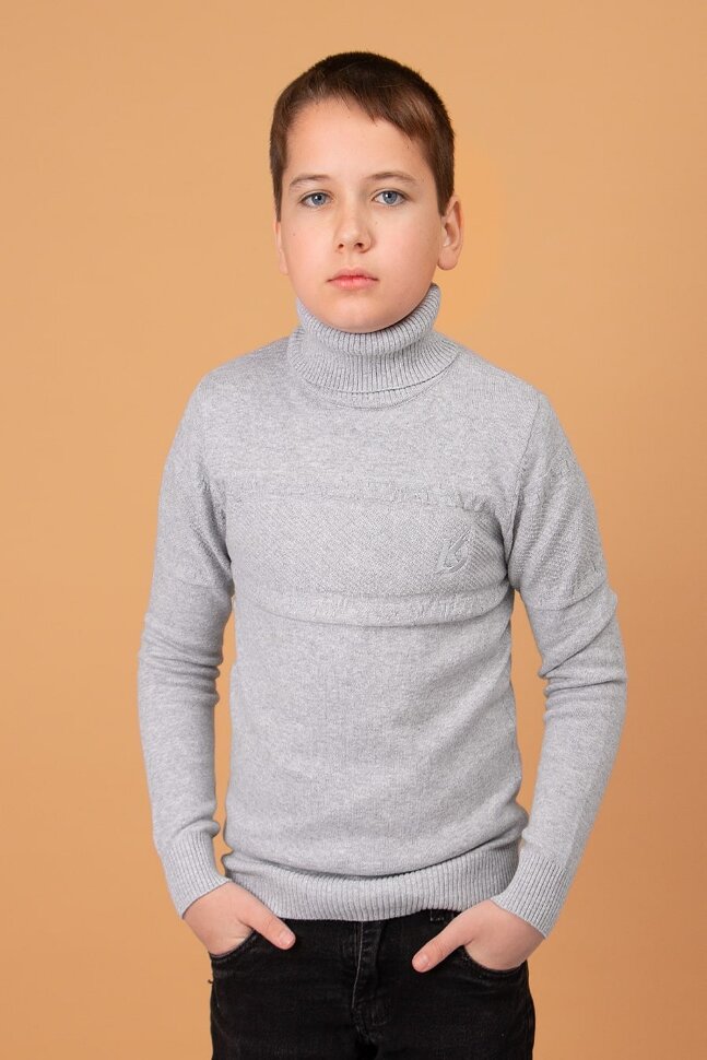 Детский джемпер для мальчика SP466 серый