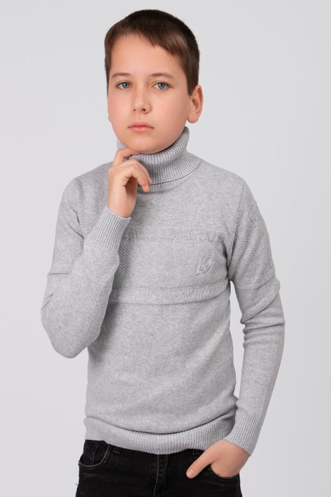 Детский джемпер для мальчика SP466 серый