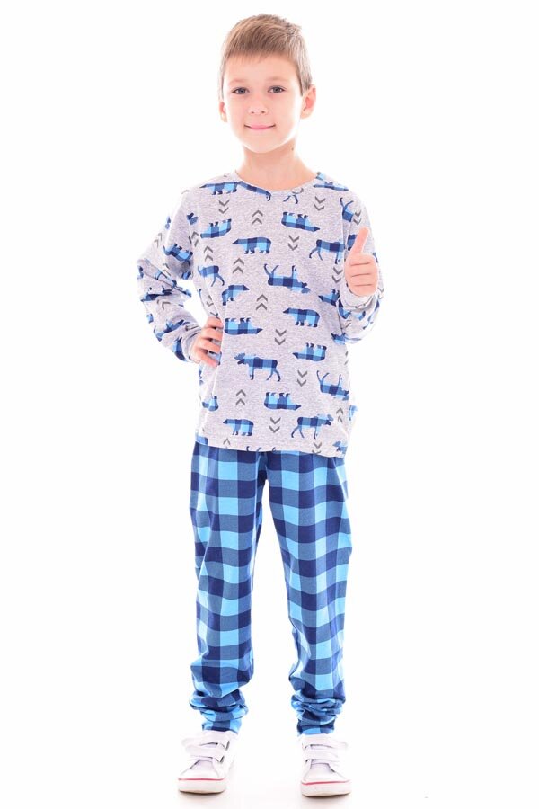 Пижама подростковая 11-037 (синий)