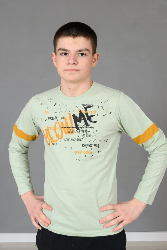 Детский лонгслив для мальчика 83020 ментол