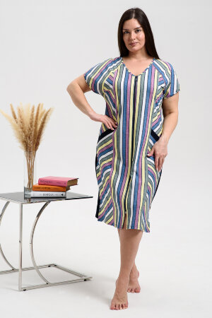 Халат Женский 8478 широкая полоса