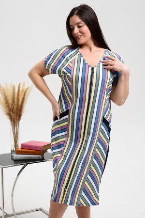 Халат Женский 8478 широкая полоса