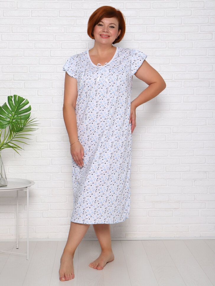 Фаина голубой сорочка ночная