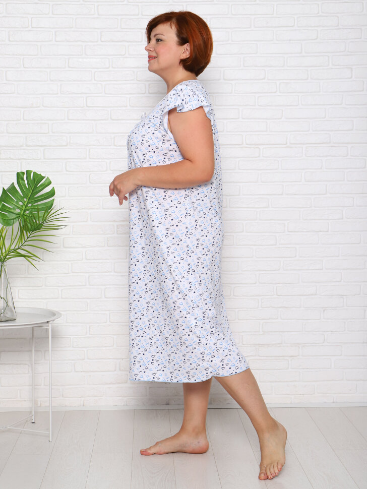 Фаина голубой сорочка ночная