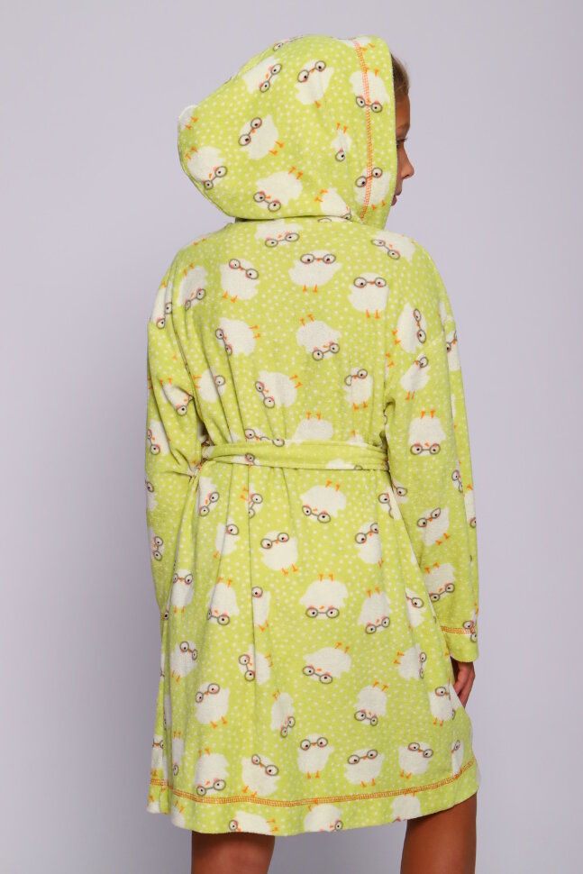 Халат для девочки Цыпа салатовый