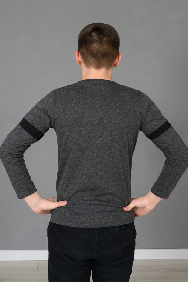 Детский лонгслив для мальчика 83020 антрацит