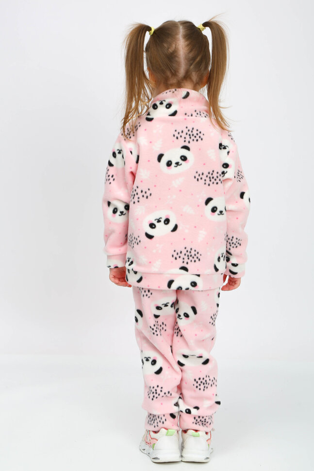 Костюм с брюками для девочки арт. КС-ФПР/панда-розовая