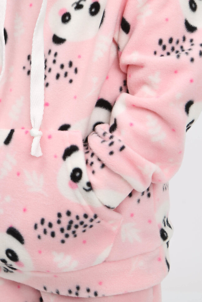 Костюм с брюками для девочки арт. КС-ФПР/панда-розовая