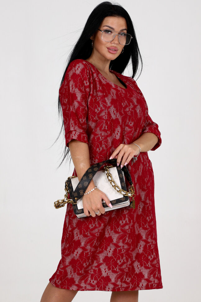 Платье женское 31771 бордовый