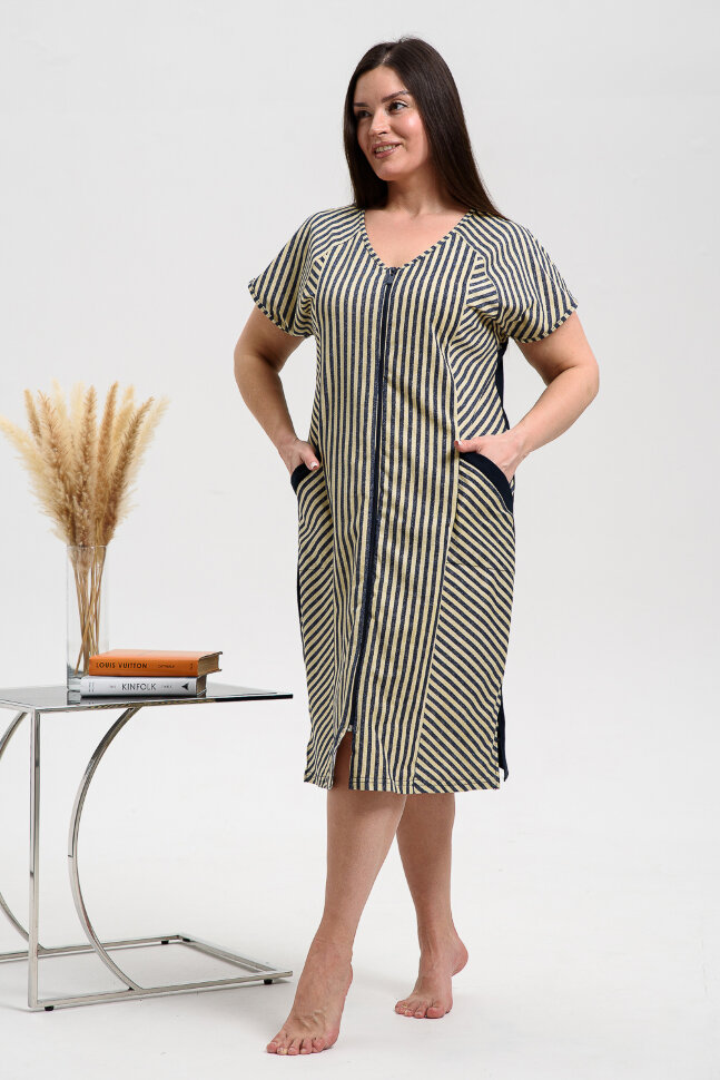 Халат Женский 8478 узкая полоса