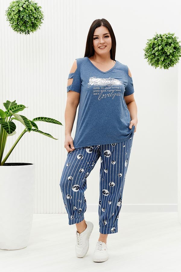 Женский костюм с брюками 9143