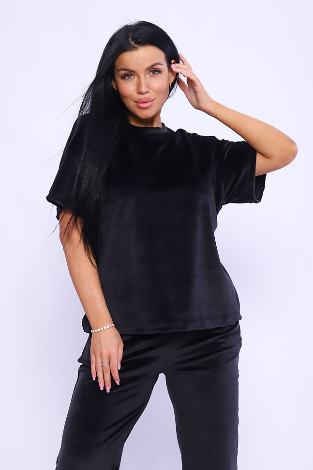 Женский костюм с брюками 71105 черный