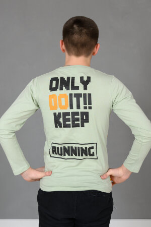 Детский лонгслив для мальчика 83018 ментол
