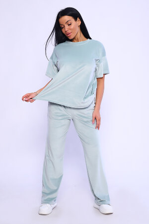 Женский костюм с брюками 71105 фисташковый