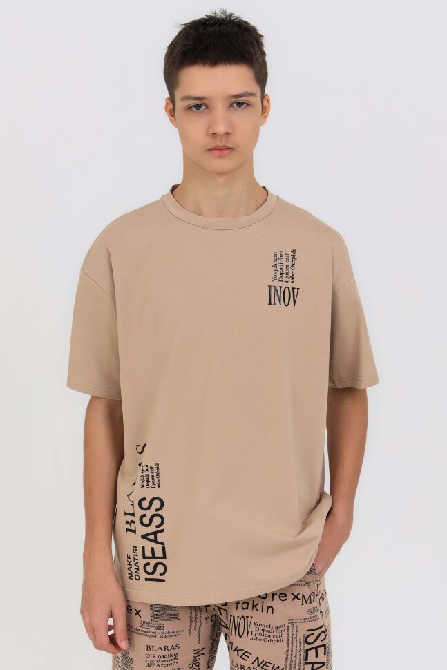 Футболка для мальчика 1581 бежевый