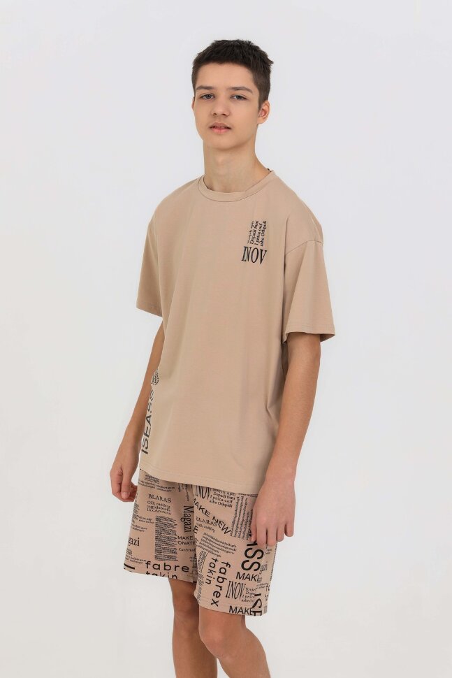 Футболка для мальчика 1581 бежевый