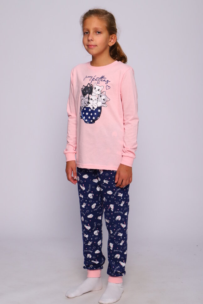 Пижама с брюками для девочки Веселая Компания