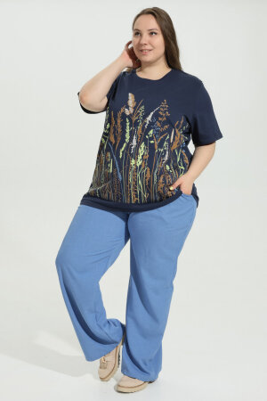 Футболка Летний луг синий ФГ-98-4