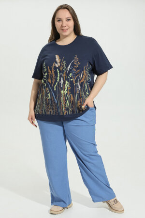 Футболка Летний луг синий ФГ-98-4