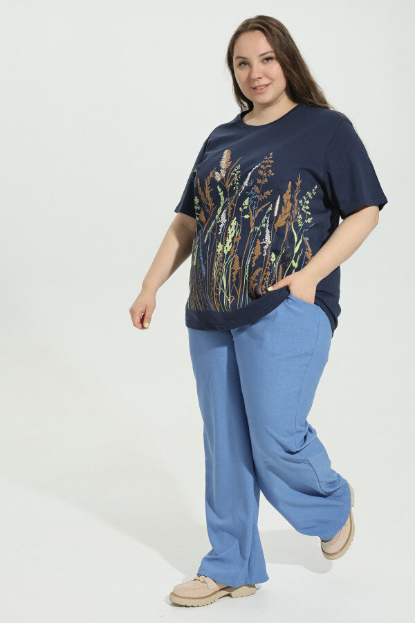 Футболка Летний луг синий ФГ-98-4