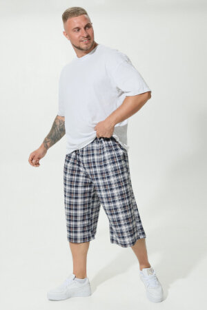 Шорты Клетка сине-бежевые БМ-015