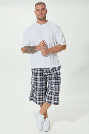 Шорты Клетка сине-бежевые БМ-015