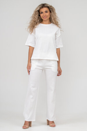 Женский костюм с брюками 36646 белый