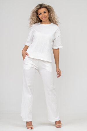 Женский костюм с брюками 36646 белый