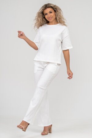Женский костюм с брюками 36646 белый