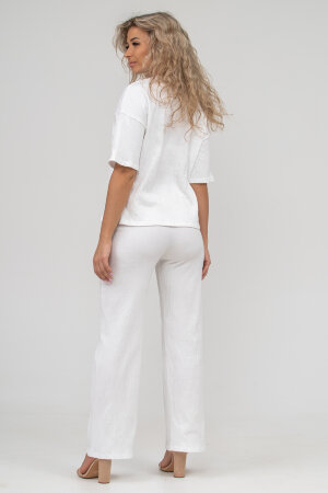 Женский костюм с брюками 36646 белый