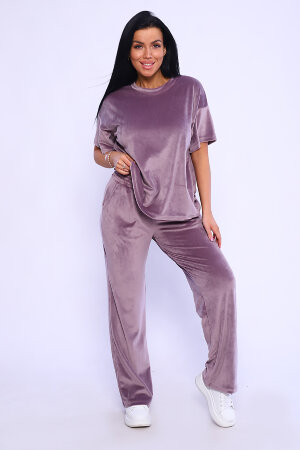 Женский костюм с брюками 71105 розовая пудра