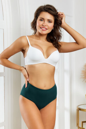 Женские трусы слипы утягивающие HoneyFormat 727 изумрудный