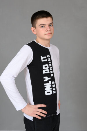 Детский лонгслив для мальчика 83018 белый