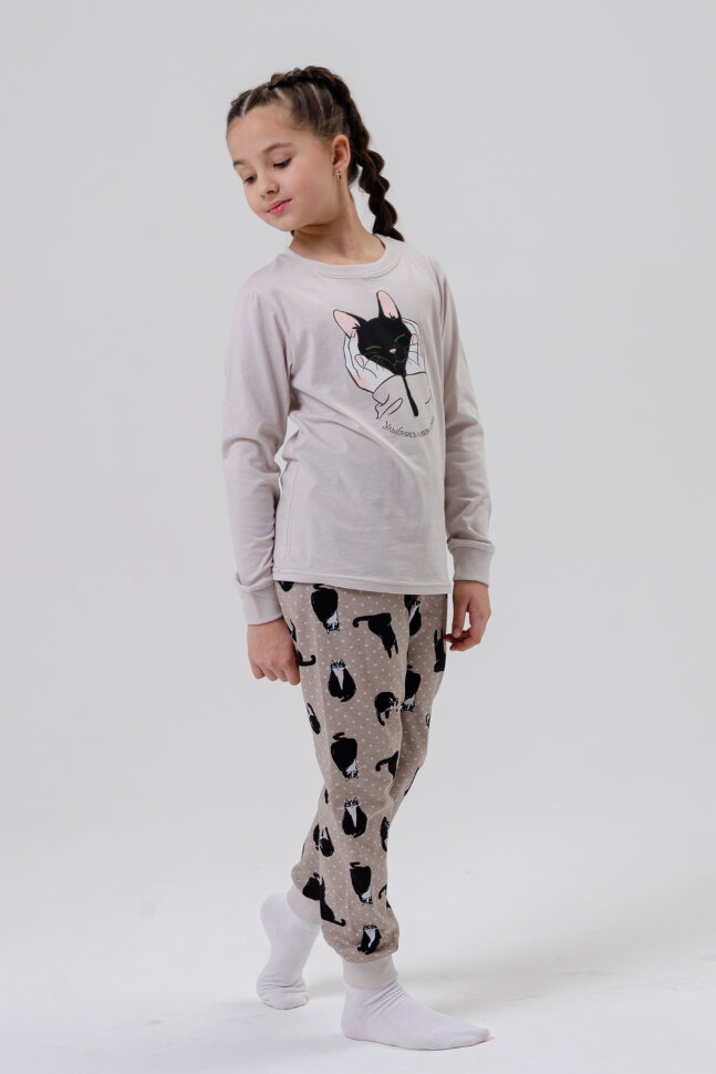 Пижама с брюками для девочки Обнимашки