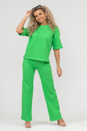 Женский костюм с брюками 36646 зеленый