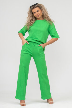 Женский костюм с брюками 36646 зеленый