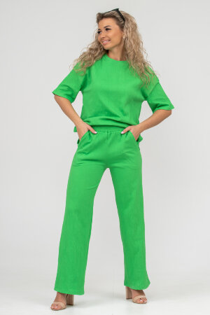Женский костюм с брюками 36646 зеленый
