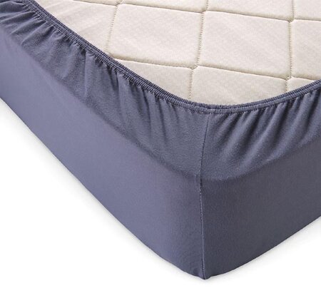 Простыня на резинке Графит, трикотаж