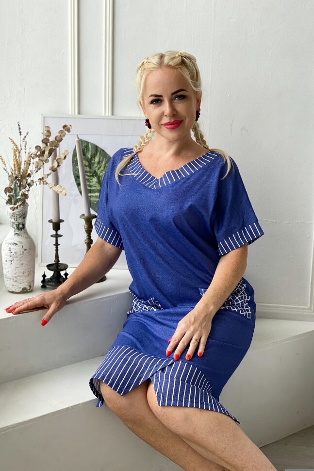 Платье женское 7221 синий