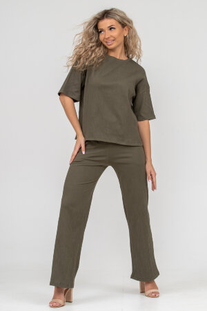 Женский костюм с брюками 36646 хаки