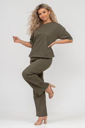 Женский костюм с брюками 36646 хаки
