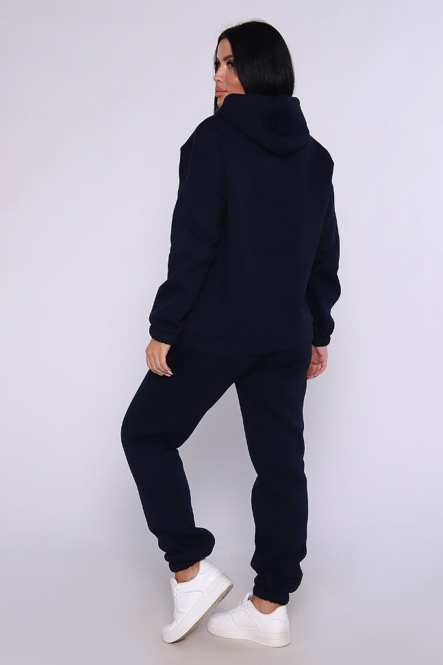 Женский костюм с брюками 80026 темно-синий