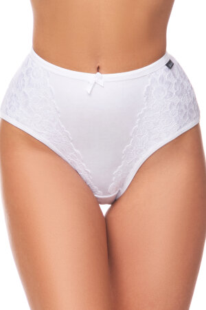 Женские трусы утягивающие с кружевом HoneyFormat 8005 белый