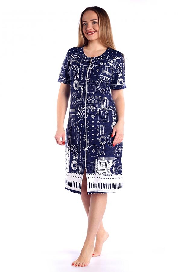 Халат Даяна синий К-256