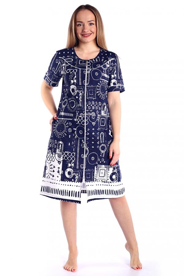 Халат Даяна синий К-256